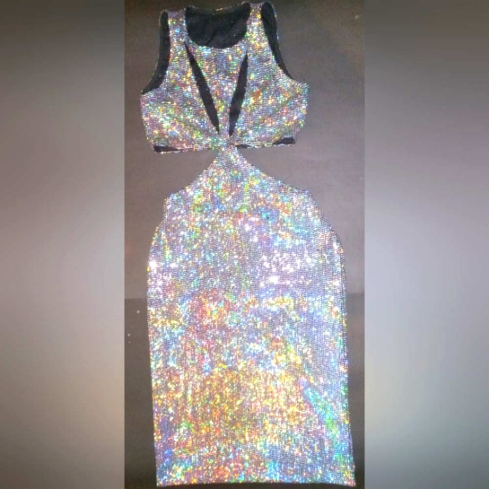 Silver Sequin Women's Dress